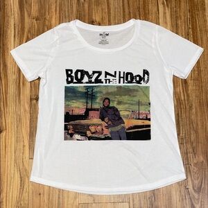 Women’s XL 1x Boyz N the Hood Graphic T-Shirt short sleeve white 90s nwot
